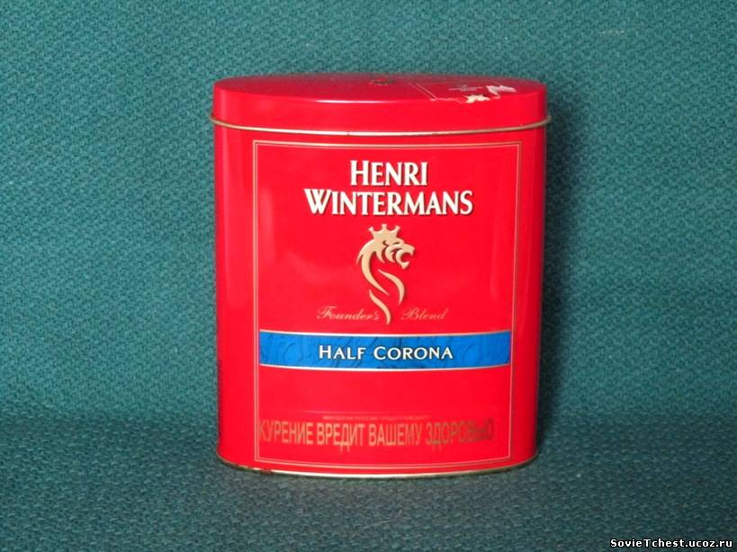 Банка из-под сигариллы "HALF CORONA". Голландия - "Henri Wintermans Cigara B.V." Нидерланды.