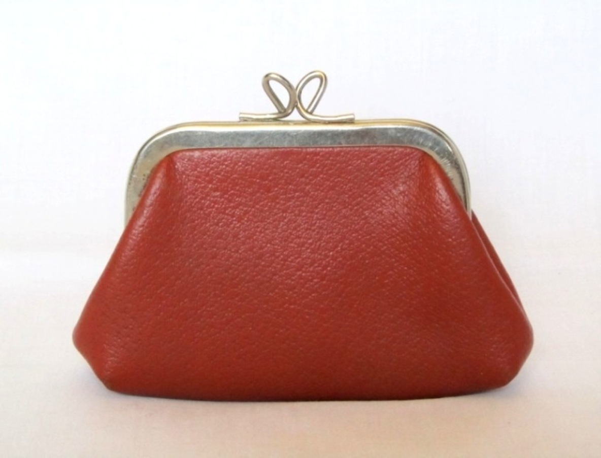 Кошелёк терракотовый (текстовинит). СССР – 1980 гг.